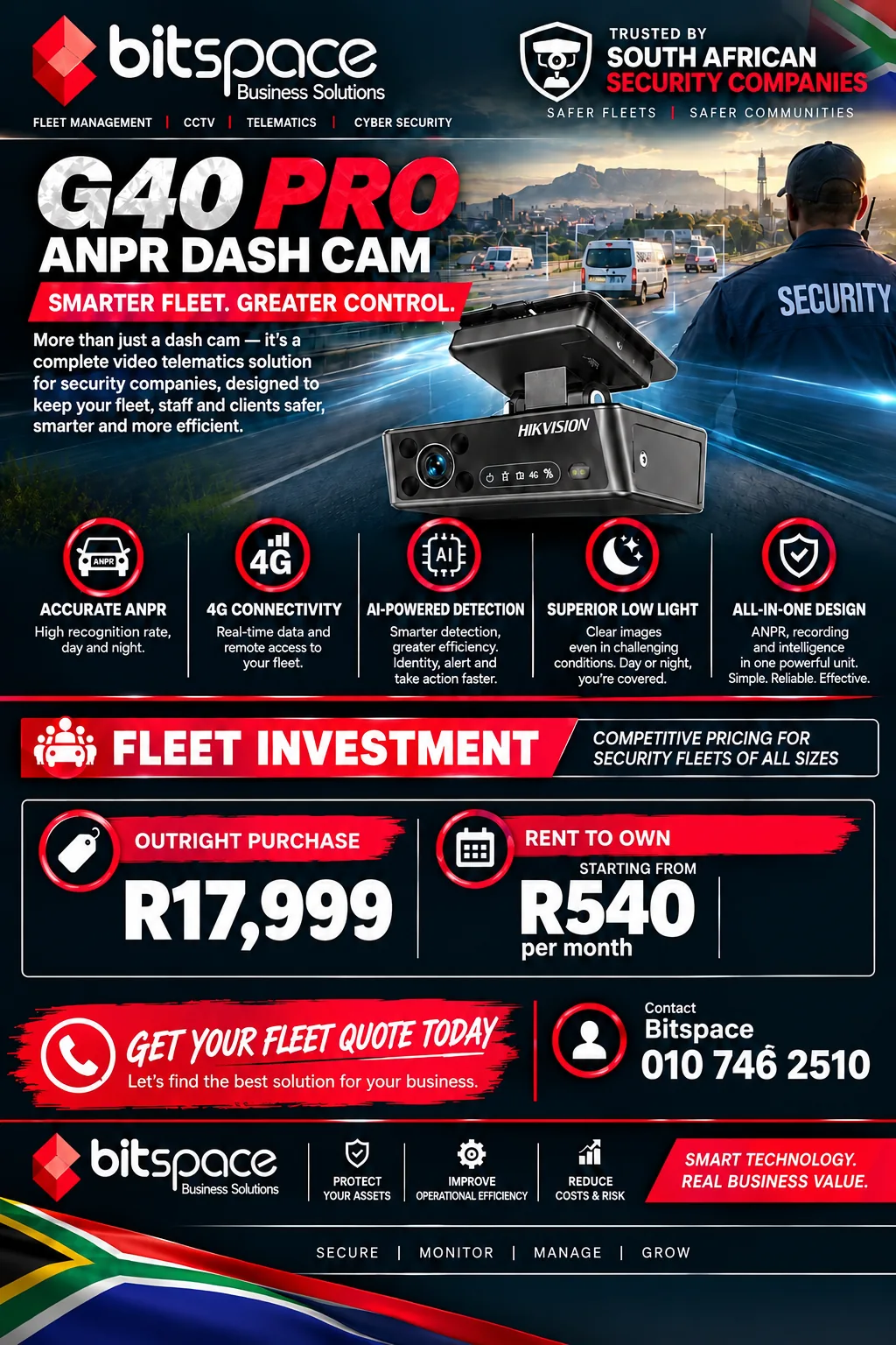 Bitspace Hikvision G40 Pro ANPR Dash Cam